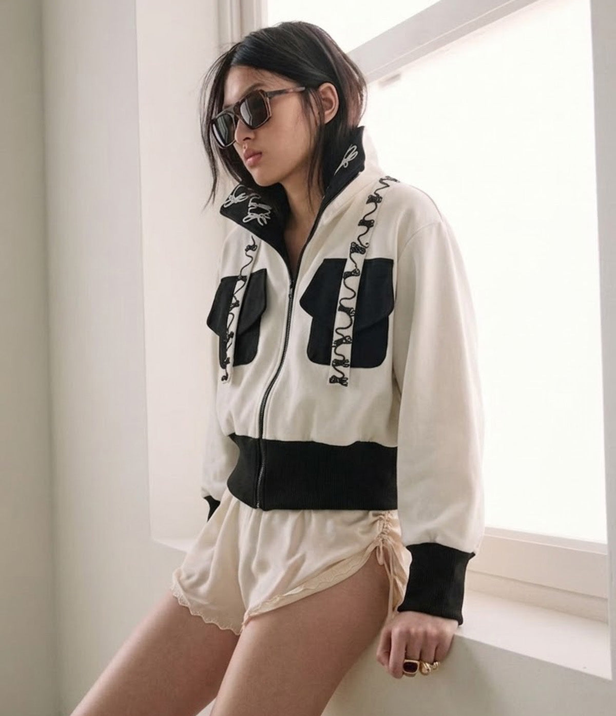 chamarra mujer bomber oversize modelo rocky