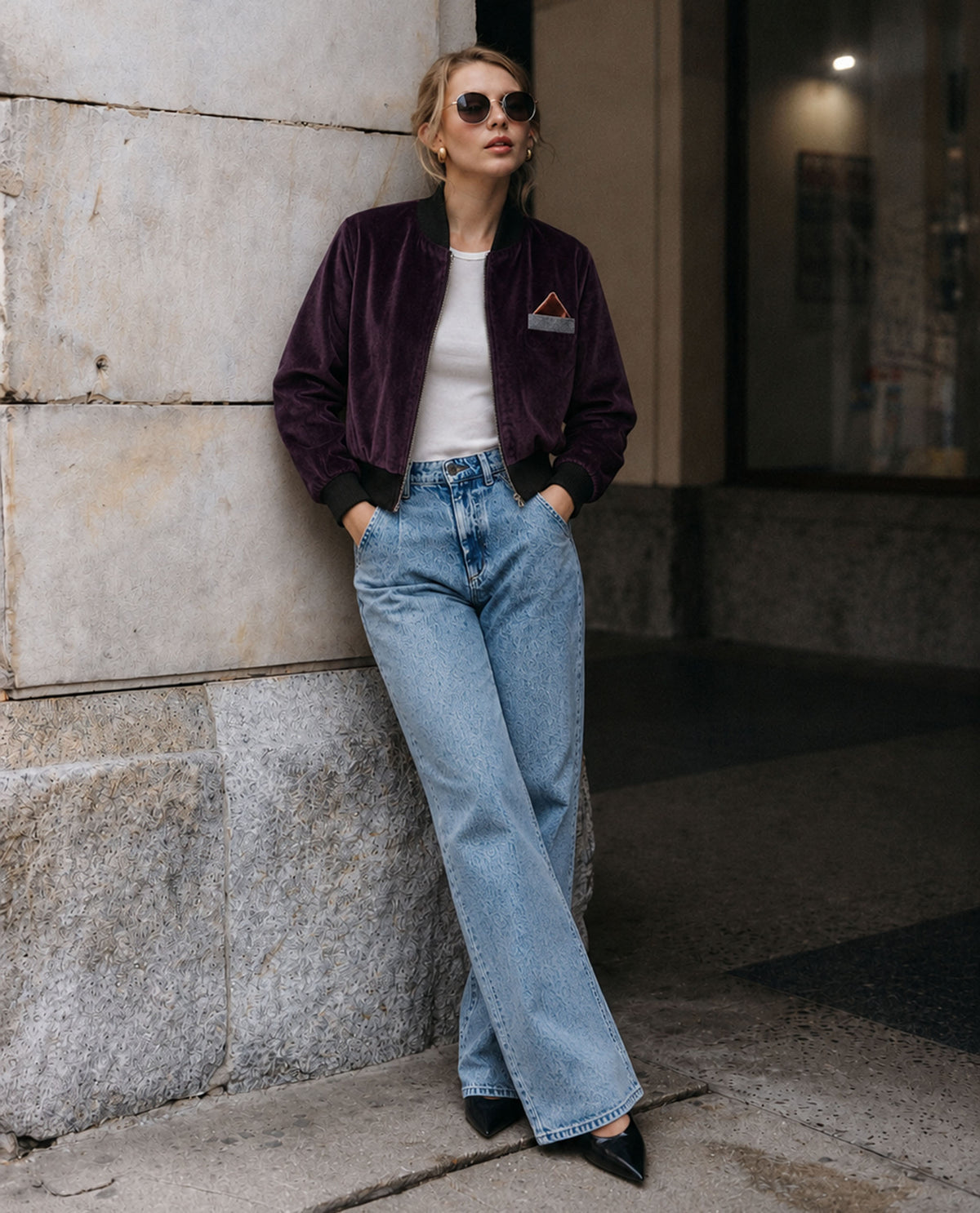 chamarra mujer casual bomber reversible Paulie