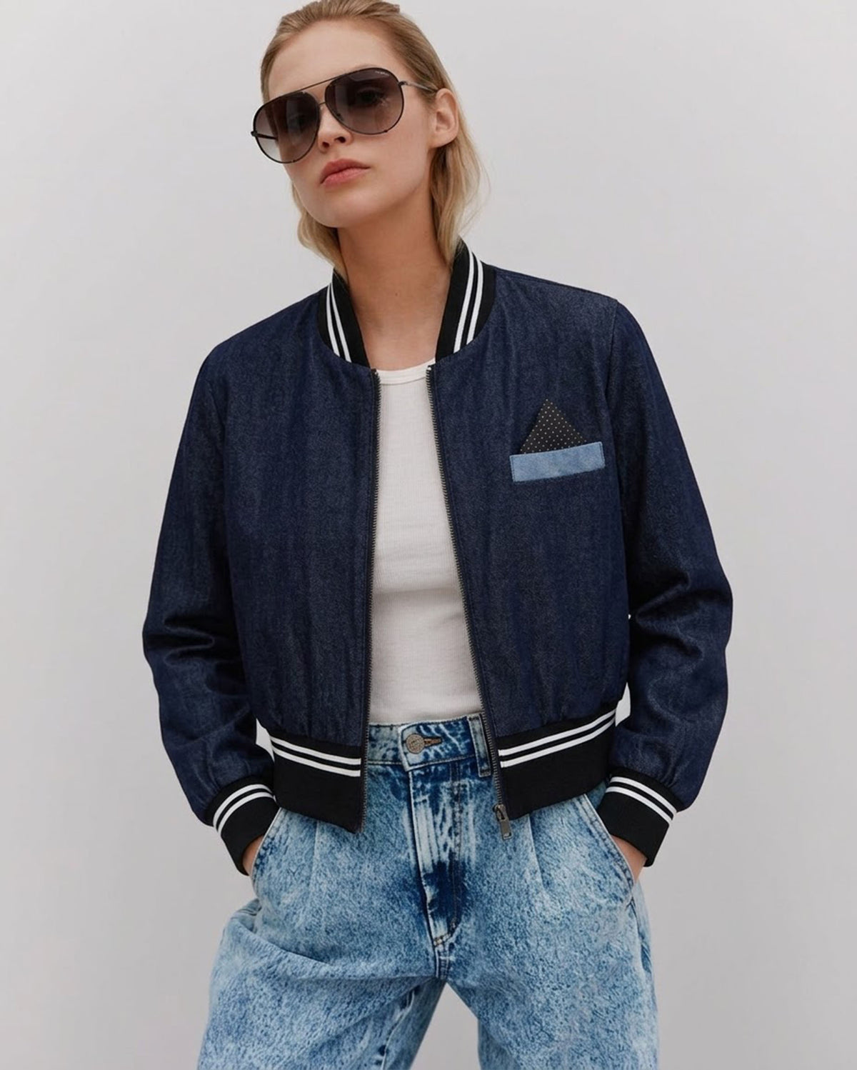 chamarra mujer casual bomber reversible Paulie