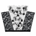 corset mujer encaje blanco y negro con bordados-bustier strapless